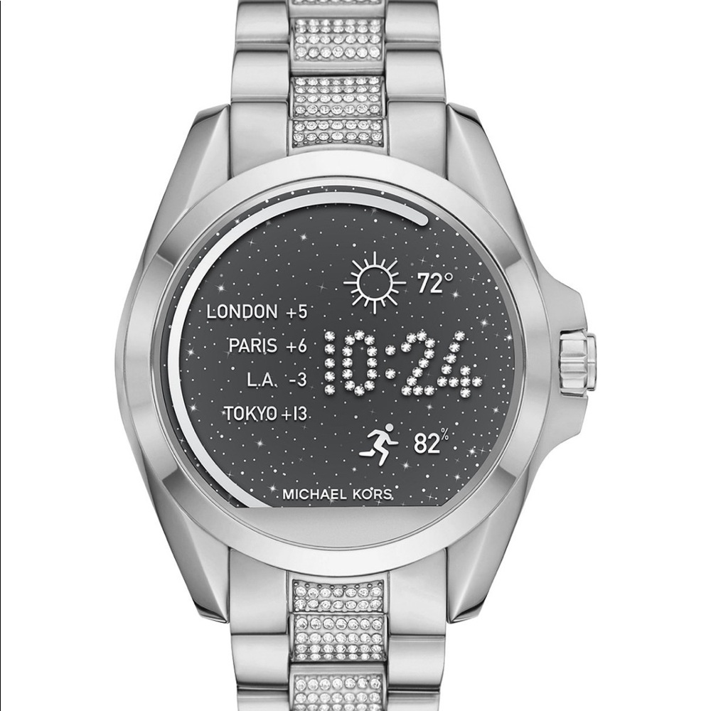 Michael Kors Stainless Steel Pave Smartwatch